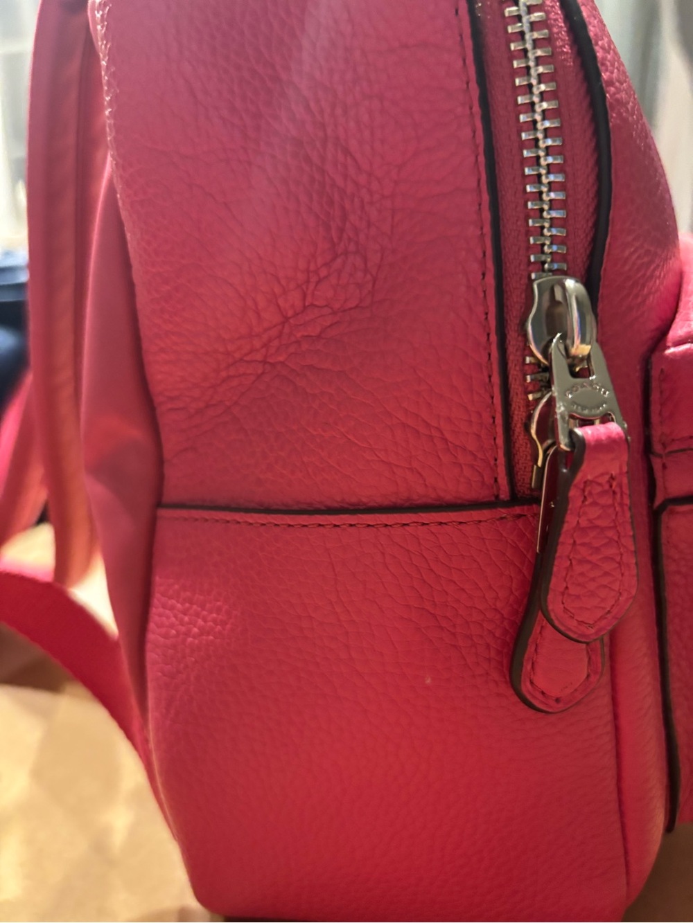 Coach Pink Pebbled Leather Charlie Mini Backpack - Picture 5 of 8